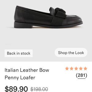 Quince leather bow penny loafer.